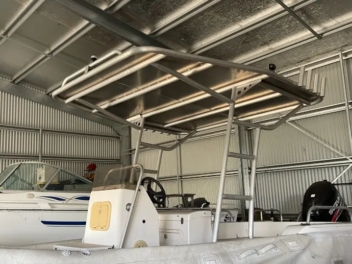 Aluminium welded marine canopy